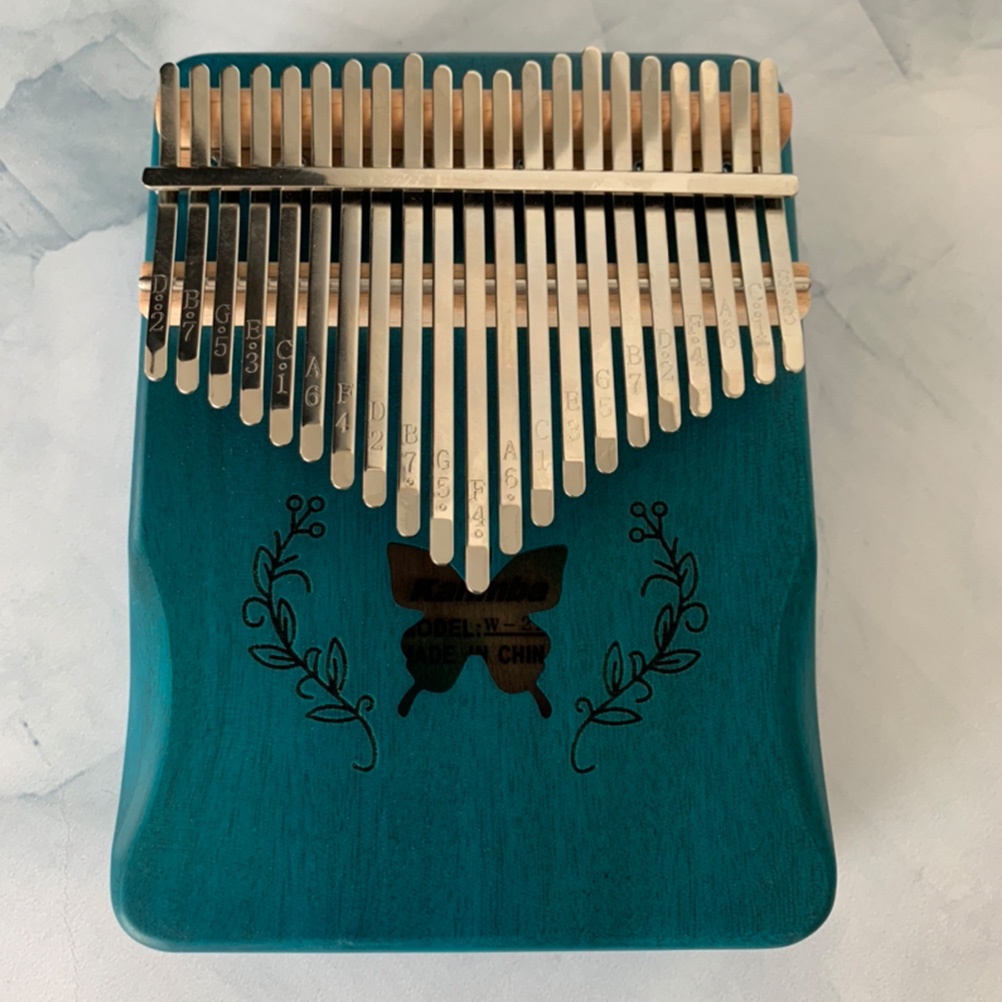 21 Key Kalimba Portable Thumb Piano Mahogany Wooden Mbira Musical