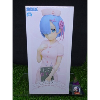 (ของแท้ หายากแล้ว) รี ซีโร่ เรม ชุดพยาบาลสีชมพู Re: Zero Premium Figure - Rem Pink Nurse