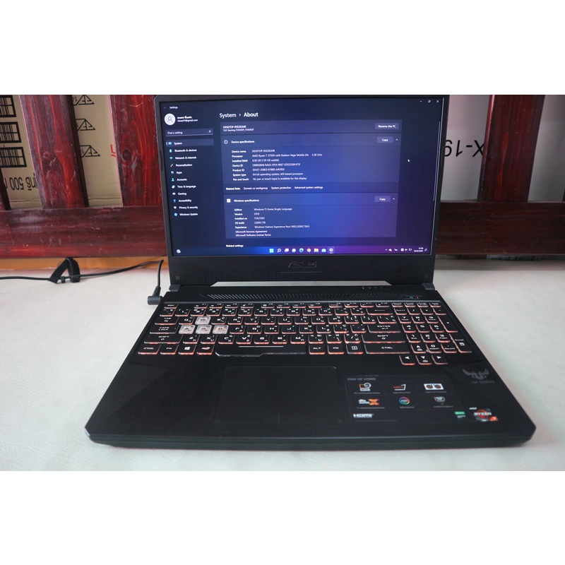 ASUS TUF Gaming FX505D Ryzen7 แรม 8 GB SSD 512 GB มีการ์ดจอแยก สเปคเทพ ...