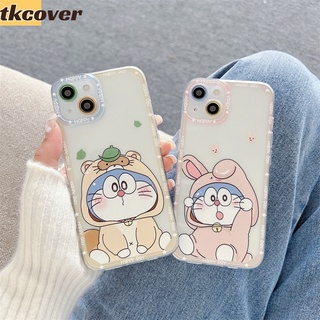 เคสโทรศัพท์มือถือแบบนิ่ม TPU ใส ลายโดเรม่อนน่ารัก สําหรับ Samsung Galaxy S23 Ultra S23 Plus A54 A34 A14 A04S