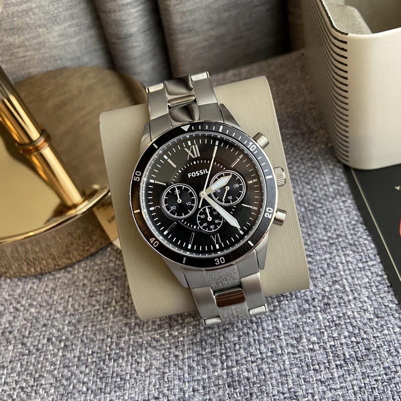 SQ 👑ผ่อน0%~แท้100%👑 นาฬิกาข้อมือ FOSSIL  Flynn Sport Chronograph Silver Stainless Steel Watch BQ2226