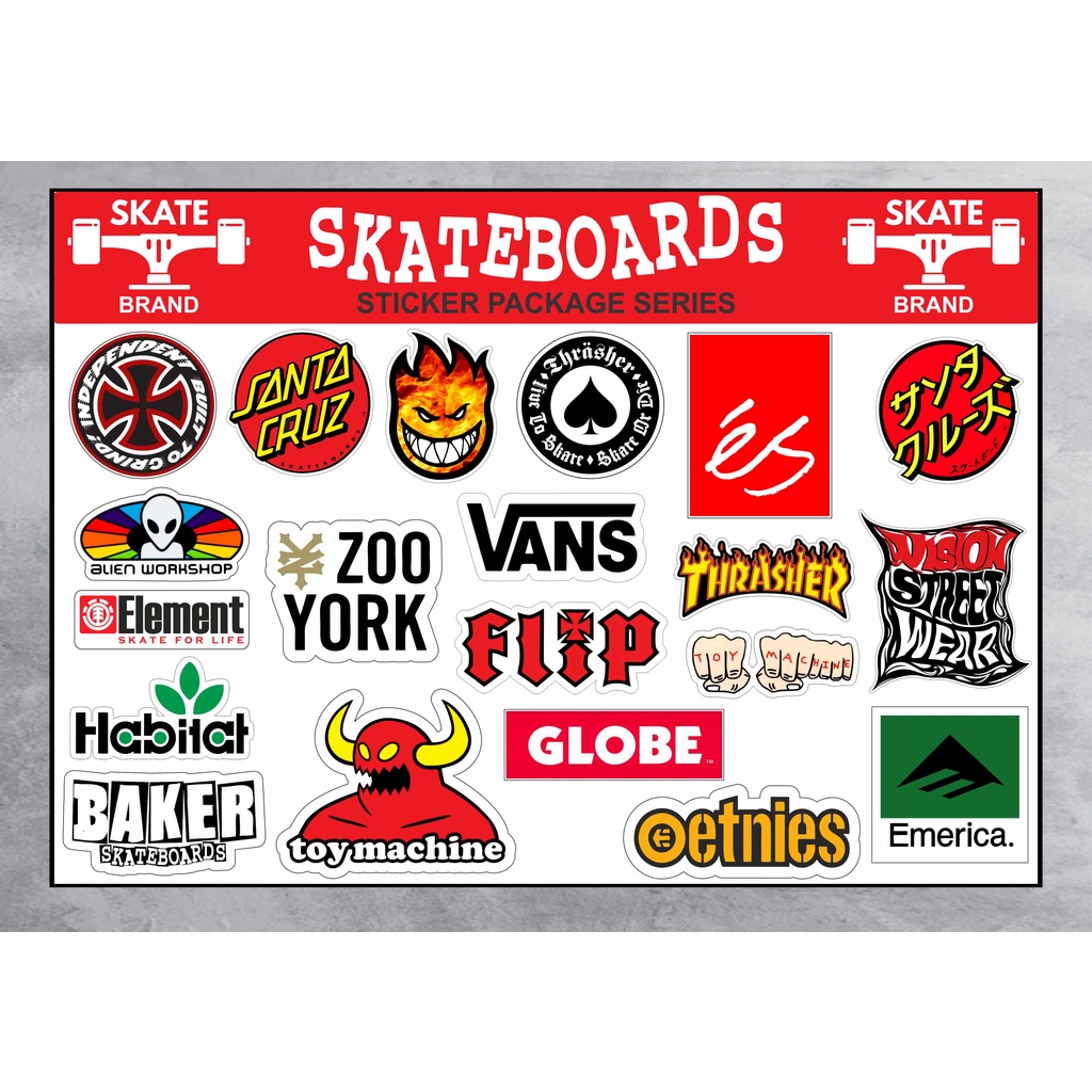 สติ๊กเกอร์แพ็คแบรนด์ - สติ๊กเกอร์ AESTHETIC, SKATEBOARD, DISTRO, HP CASE, TUMBLER, MOTORCYCLE, HELMET, CAR, JDM