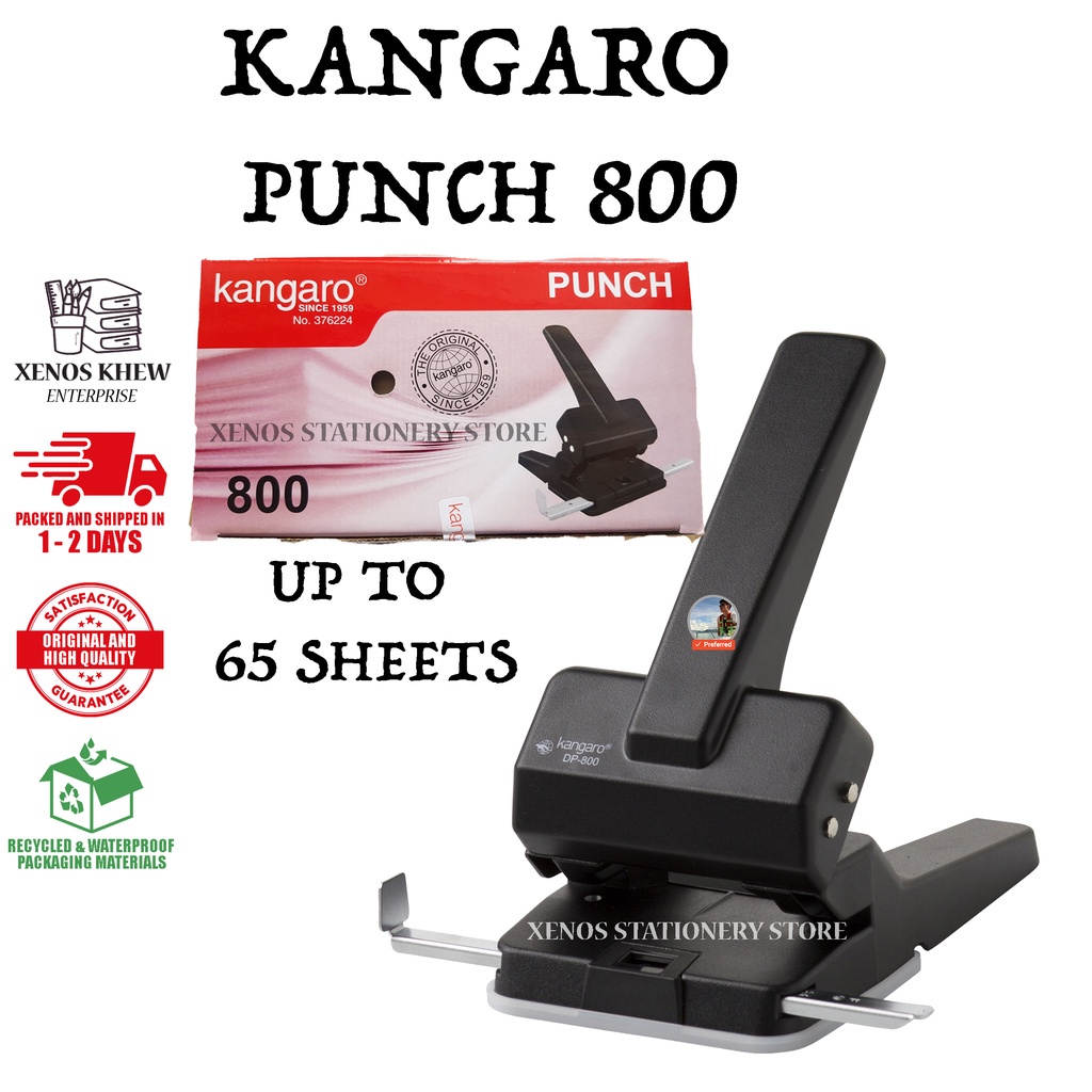 KANGARO PAPER PUNCH 800 / KANGAROO 800 PAPER PUNCH / KANGARO TWO HOLE PUNCH 800