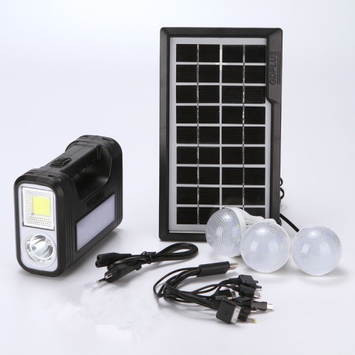 SOLAR LIGHTING SYSTEM GDPLUS รุ่น GD-8017/GD-7 ชาร์จไฟด้วยไฟบ้าน/USB หรือพลังงานแสงอาทิตย์