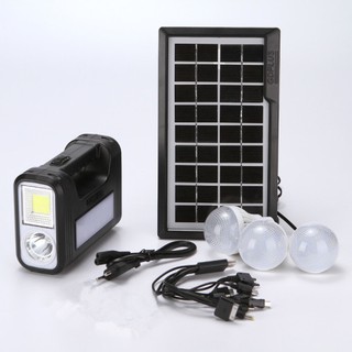 SOLAR LIGHTING SYSTEM GDPLUS รุ่น GD-8017/GD-7 ชาร์จไฟด้วยไฟบ้าน/USB หรือพลังงานแสงอาทิตย์