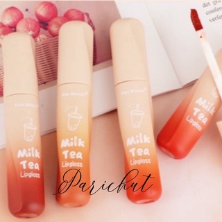 พร้อมส่ง!!!! NO.70252-03 ลิปKiss Beauty MILK TEA LIPGLOSSลอสชานม ลิป ลิปสติก ลิปทินท์ ลิปกลอส สีสวย หวานอย่างกับชานม ติดทนนาน