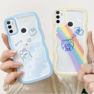 เคส oppoa53 เคส OPPO A53 2020 เคส OPPO A9 2020 OPPO A5 2020 tpu โปร่งใส ลายคลื่น รวมทุกอย่าง เลนส์ ซิลิโคนเหลว เคสป้องกัน น่ารัก กันตก เคสโทรศัพท์ oppoa53