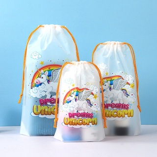 [ Featured ][ยูนิคอร์น Drawstring กันน้ํา Organizer สําหรับเดินทางเสื้อผ้ารองเท้าถุงเท้า 1ชิ้น