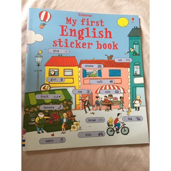 Usborne ~My First English Sticker Book 24 หน้า💓