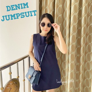 Denim Jumpsuit จั๊มสูทลินินสีกรม 💕