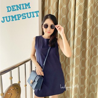 Denim Jumpsuit จั๊มสูทลินินสีกรม 💕