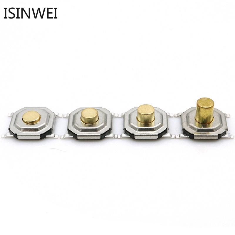 100PCS PCB Tactile Push Button Switch 4x4 Micro Switch 4*4*1.5/1.7/2/2.3/2.5/3/3.5/4.3mm mini Tact switch