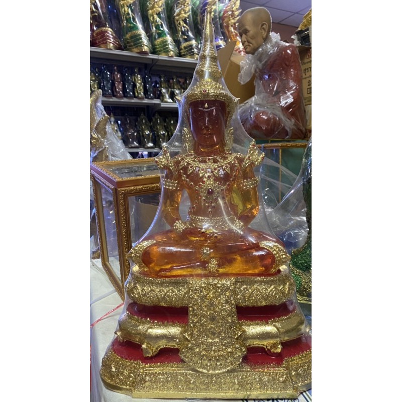 พระเเก้วมรกต 9 นิ้ว สีประจำวัน ฐาน12นิ้ว องค์ใหญ่ ปิดทองเค