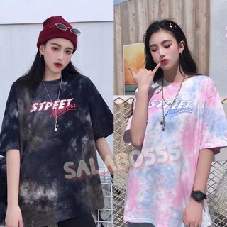 SALABO(พร้อมส่ง) 🎀เสื้อลายมัดย้อม สกีนลายอักษร🎀 #ST06