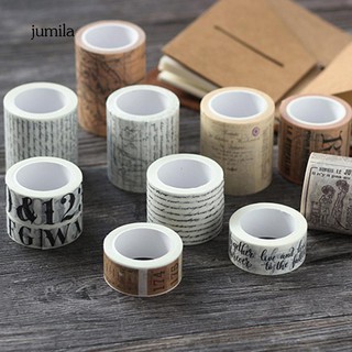 JL_Vintage Washi Tape Decorative Paper Masking Tape DIY Adhesive Scrapbook Sticker