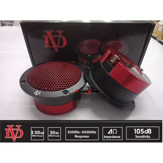 DV-339T ทวิตเตอร์แหลมจาน เสียงแหลมจรวด 4นิ้ว DAVID AUDIO 2ดอก ทวิตเตอร์ ทวิตเตอร์เสียงแหลมรถยนต์ สีแดงเฟอรารี FERRARI