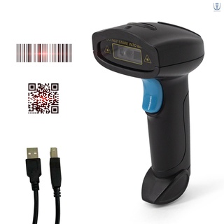 เครื่องอ่านบาร์โค้ดไร้สาย 1D 2D Usb พร้อมคู่มือการใช้งานสําหรับ Supermarket/Auto Continuous Scanning