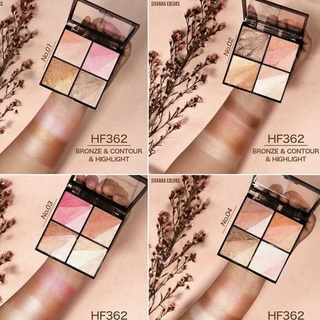 SIVANNA COLORS BRONZE &amp; CONTOUR &amp; HIGHLIGHT HF-362 เฉดดิ้ง และ ไฮไลท์**ของแท้ พร้อมส่ง