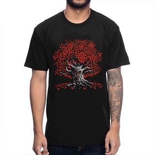 ย้อนยุคเสื้อยืดคอกลม พิมพ์ลาย Game Of Thrones Magic Tree Winterfell Weirwood พลัสไซซ์ สําหรับผู้ชายS-5XL