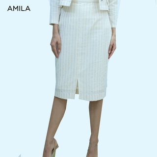 AMILA Skirt AM-S270 Cotton ด๊อบบี้ แบบสั้น IGPU22-1