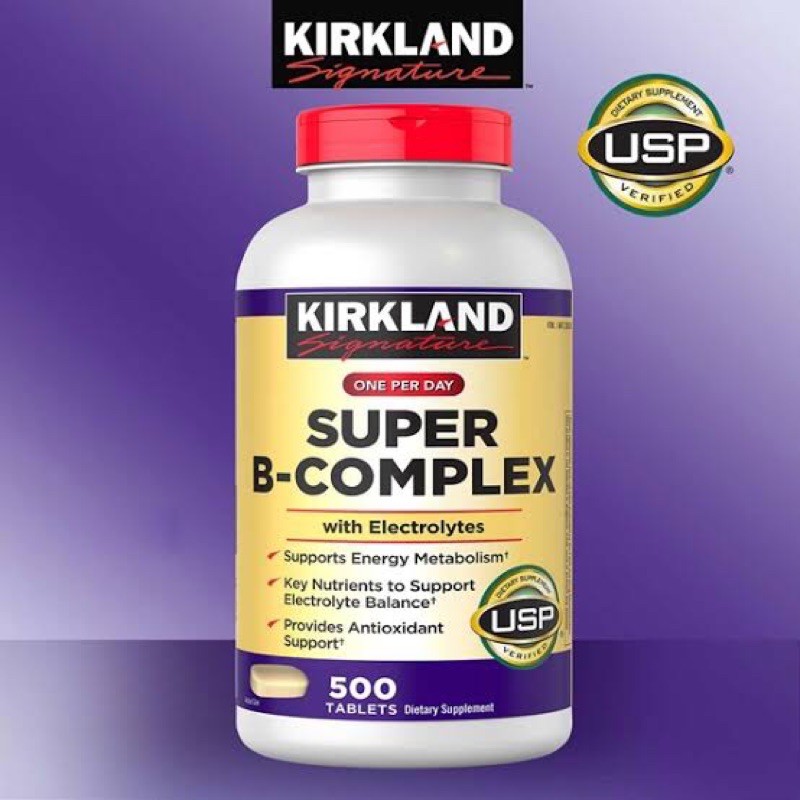 พร้อมส่ง วิตามินบีรวม Kirkland Signature Super B-Complex 500เม็ด exp: 08/2025