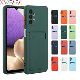 Samsung A13 A23 A33 สีแคนดี้ ซิลิโคน TPU นิ่ม เคสใส่บัตร กระเป๋าสตางค์ ช่องใส่ป้องกัน แฟชั่น หรูหรา กันตก เคสโทรศัพท์