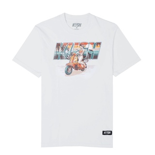 เสื้อยืดพิมพ์ลายแฟชั่น KUSH Co. Vespa (WHITE) T-Shirt