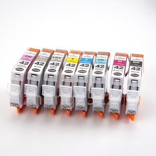 [สต็อกประเทศไทย]8 Pack CLI-42 ink Compatible  for Canon Full Set  Print Cartridge  for PIXMA PRO-100 PRO100 Printer