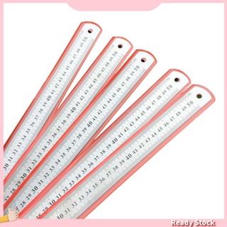 (Malukusk) 30/50/60cm Metric Stainless Steel Measuring Tool Precision Double Sided Ruler