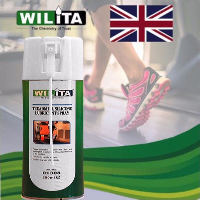 Wilita น้ำมันฉีดสายพานลู่วิ่ง สเปรย์หล่อลื่นสายพานลู่วิ่งไฟฟ้า คุณภาพสูง Silicone Treadmill Lubricant 250 มล.