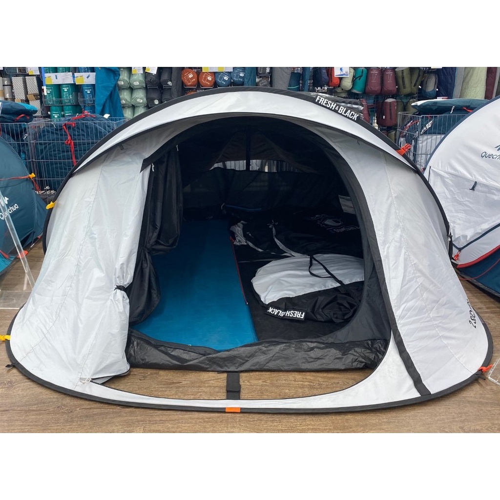 🔥พร้อมส่ง🔥 QUECHUA เต็นท์ รุ่น 2SECONDS FRESH&BLACK ขนาด 2-3 คน แข็งแรง กันแดด UV 99 % กันน้ำ/ฝน/ลม 