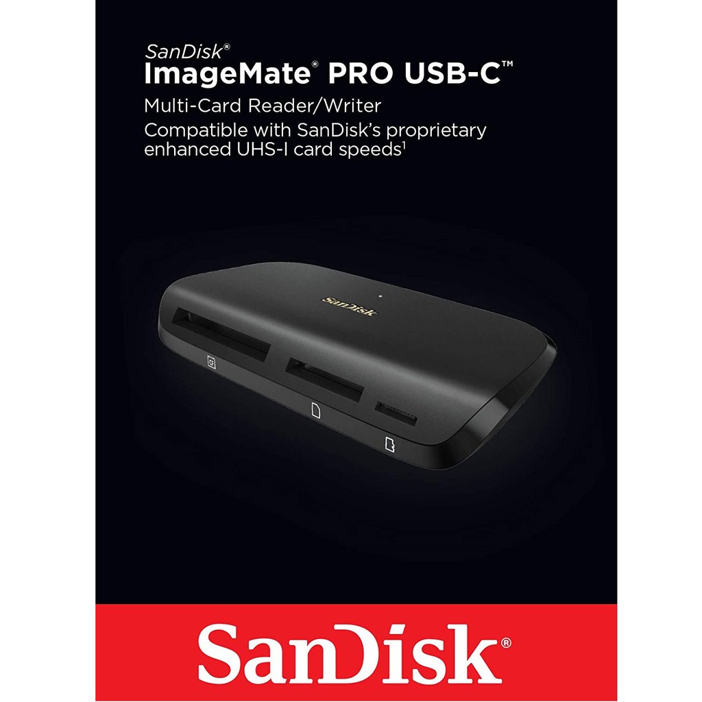Sandisk card reader imagemate pro usb type c multi card readerwriter