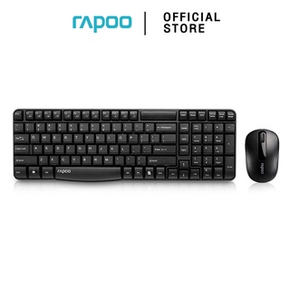 Rapoo รุ่น X1800S Keyboard &amp; Mouse Combo Set Wireless Optical : ไทย / ENG (Black)