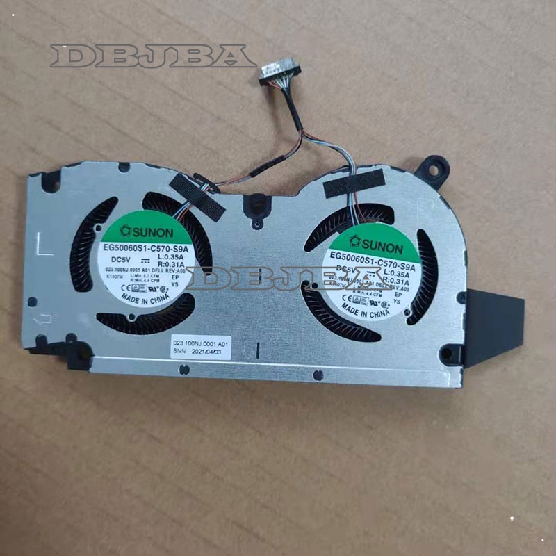 พัดลมระบายความร้อนแล็ปท็อปสําหรับ EG50060S1-C570-S9A DC5V L:0.35A R:0.31A 023.100NJ.0001 A01 0H1YC7 