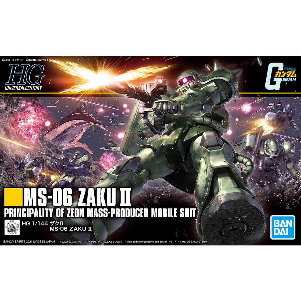 (Hot Coming Soon!! จัดส่งวันที่ 3-6ต.ค.) Bandai HGUC MS-06 Zaku II : 1673 ByGunplaStyle