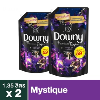 Downy Premium Parfum ดาวน์นี่ มิสทีค ผลิตภัณฑ์ปรับผ้านุ่ม สูตรเข้มข้นพิเศษ 1.35 ลิตรx2 p&amp;g