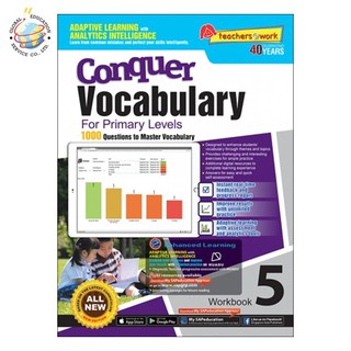 Global Education หนังสือแบบทดสอบคำศัพท์ ป.5  Conquer Vocabulary For Primary Levels Workbook 5