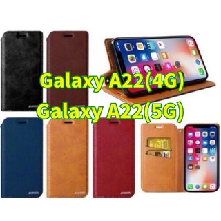 Samsung Galaxy A22 5G XUNDO CASE  เคสฝาพับ แบบหนัง ซองหน้าทึบ (ของแท้100%)