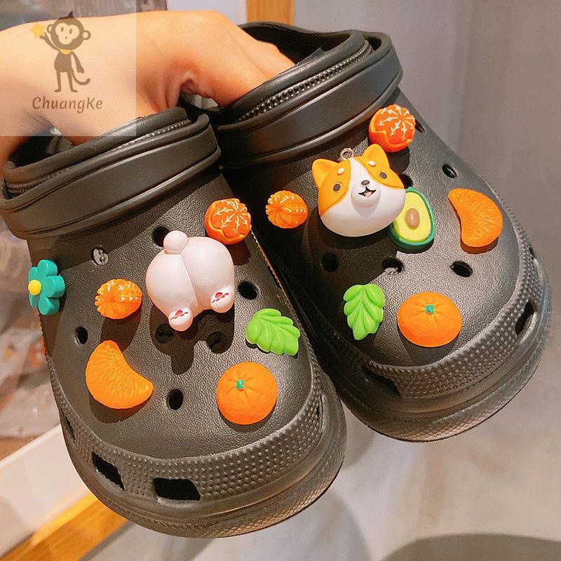 🔥DIY ที่ติดรองเท้า crocs สไตล์น่ารัก ตัวการ์ตูนติดรองเท้า ตกแต่งสวยงาม รูปแบบการ์ตูน ตัวติดรองเท้าหัวโต