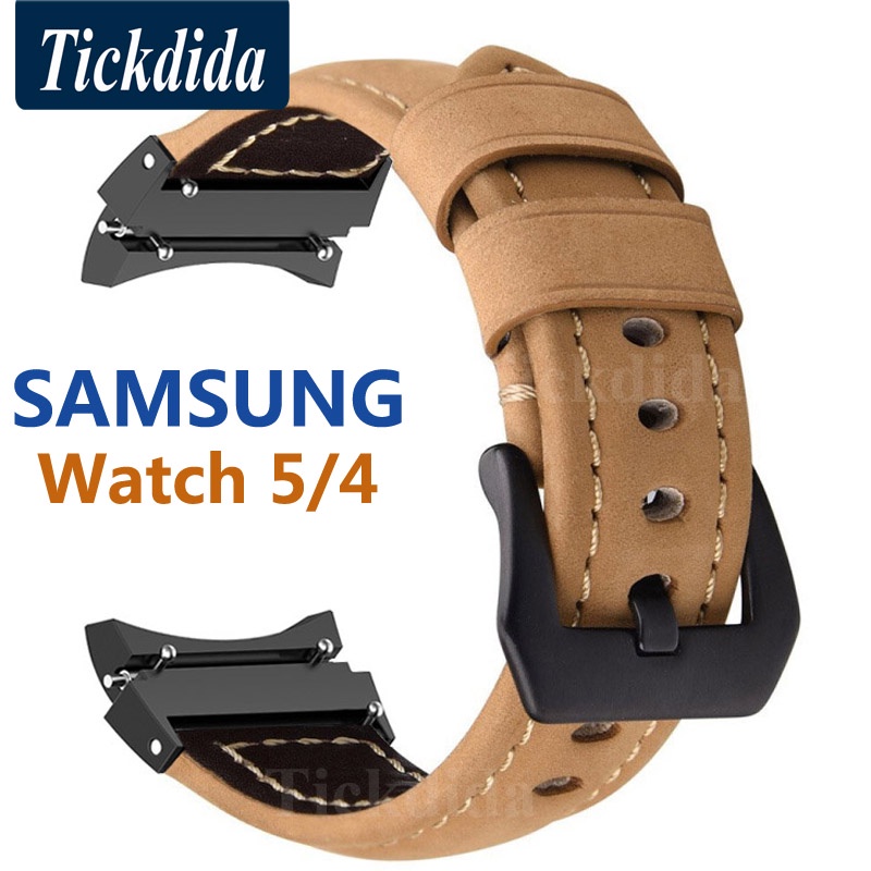 สายนาฬิกาข้อมือหนัง แบบปลดเร็ว สําหรับ Samsung Galaxy Watch 6 5 44 มม. 40 มม. 5 Pro Watch 4 Classic 46 มม. 20 มม.