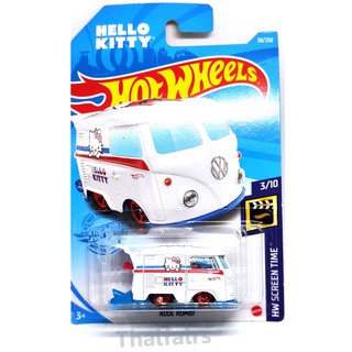 รถเหล็ก Hot Wheels เฮลโลคิตตี้ (Hello Kitty) คิตตีสีขาวชมพู