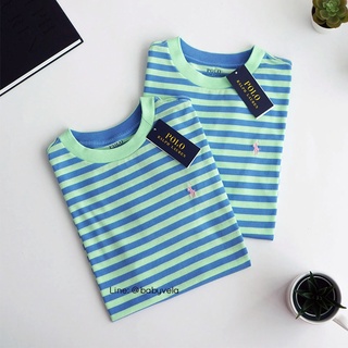 พร้อมส่ง!! Polo Ralph Lauren รุ่น Striped Cotton-Blend Jersey Tee