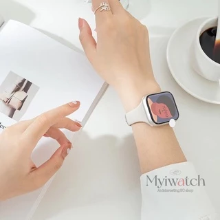 【25 สี】สายนาฬิกาข้อมือยาง แบบนิ่ม สีแคนดี้ สําหรับ iwatch 45/41/44/40 มม. 38 มม. 42 มม. iwatch series 8 7 6 5 SE 4 3 2