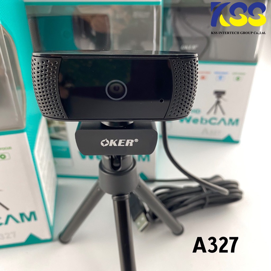 กล้องเว็บแคม Webcam Oker A327 Full HD Webcam Auto Focus รับประกัน 1 ปี
