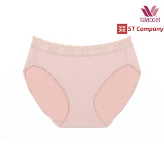 Wacoal Panty กางเกงใน ทรง Bikini ขอบลูกไม้ สีเบจ (1 ตัว) รุ่น WU1C35 WU1M02 กางเกงในผู้หญิง ผู้หญิง วาโก้ ครึ่งตัว