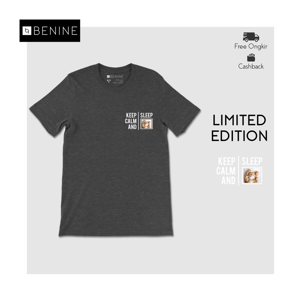 เสื้อยืด Benine Keep Calm And Sleep - Misty Grey (Slimfit)