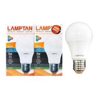 หลอดไฟ LED B 5W เดย์ไลท์ (PKคู่) LAMPTAN