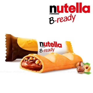 (พร้อมส่ง) Nutella Nutella B-ready  นูเทลล่า นูเทลล่าบีเรดี้ เวเฟอร์ไส้โกโก้ผสมเฮเซลนัท ขนาด 22 กรัม.