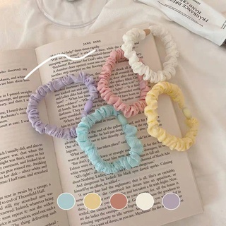 1 PC French Vintage Romantic Candy Color Hair Rope Hairband Rubber Band Female High Elastic Hair Ring