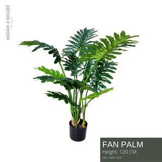 Fan Palm ปาล์มพัด 90 - 120CM ต้นไม้ปลอมเกรดพรีเมี่ยม มาดามขจี Premium Artificial Plant